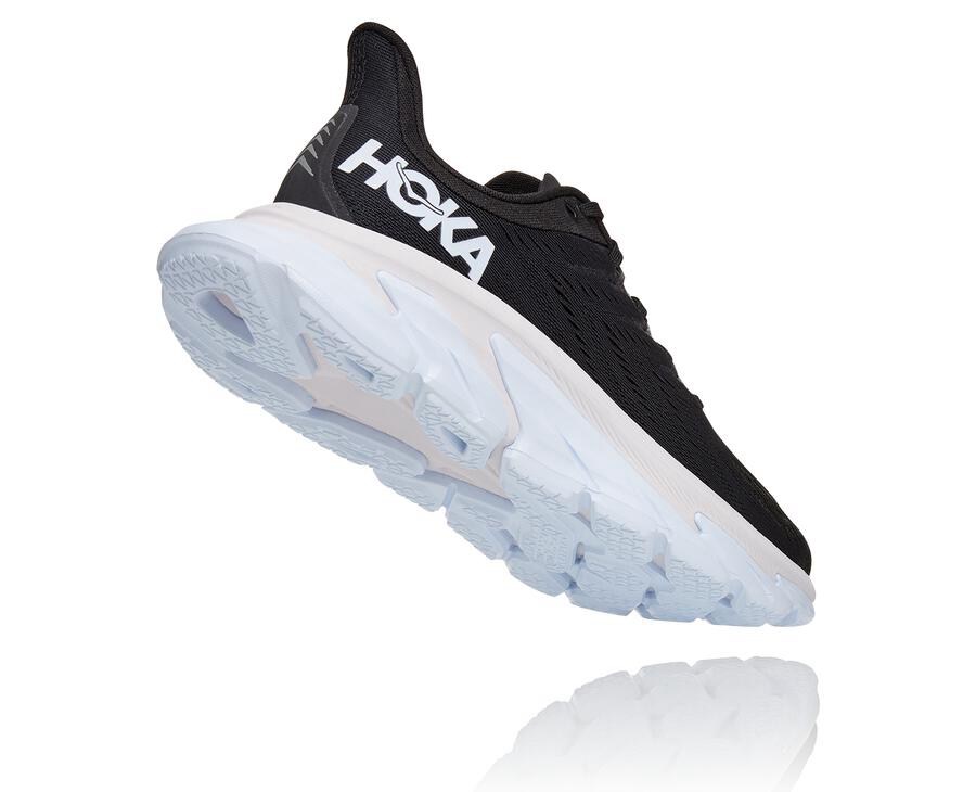 Hoka One One Running Shoes Mens Black/White - Clifton Edge - 89521SCMA